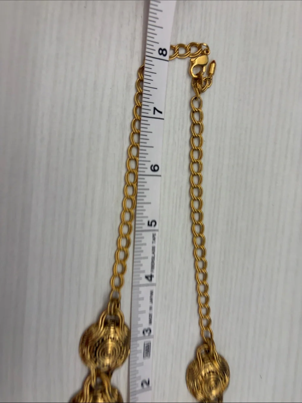 Avon Gold-Tone Textured Disc Statement Necklace